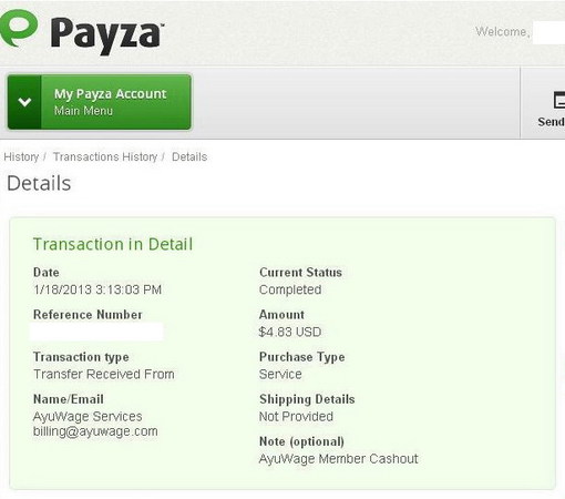 Ayuwage payment proof 2013